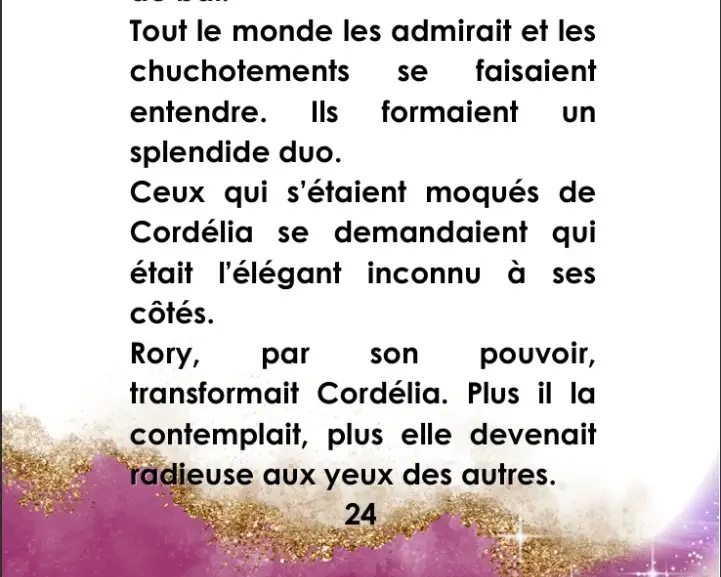 Scène de bal écrite en version enfant dans la même histoire que celle de maman
